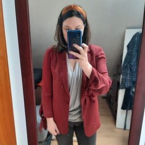 Cartonnier blazer in maroon sz 6